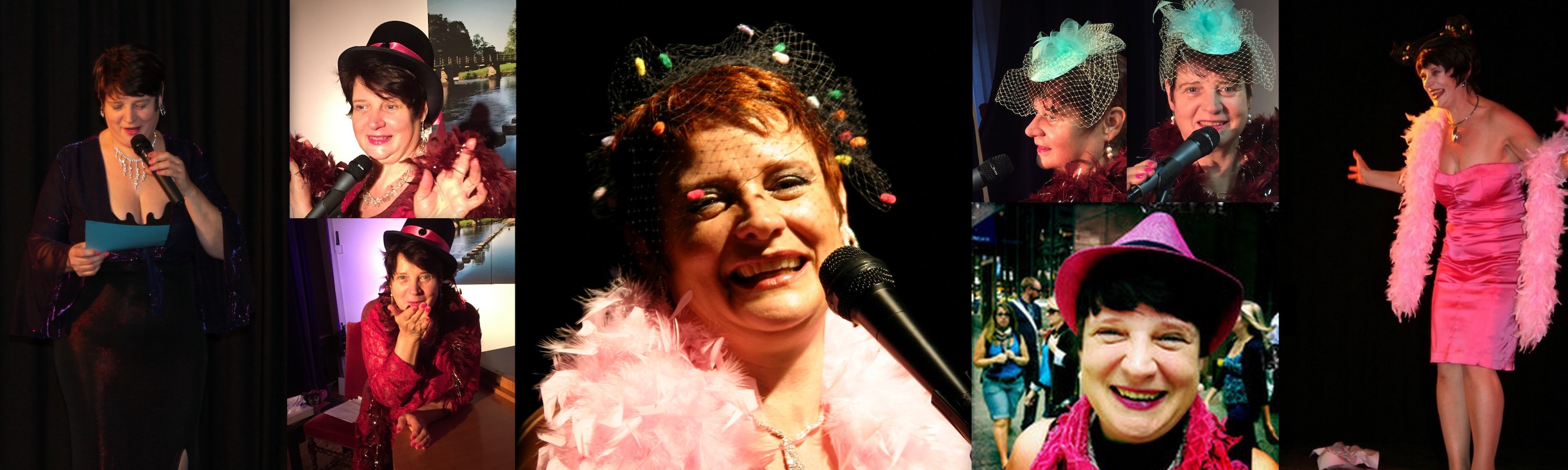 Collage aus Josefines Comedy-Auftritten